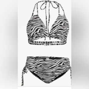 Time n Tru zebra print bikini SET NWT